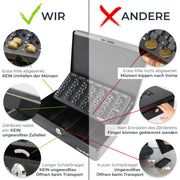 Geldkassette HMF 10015 mit Münzzählbrett Schwarz 30x24x9 cm extra robust Vergleich