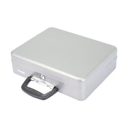 Geldkassette mit Tragegriff von HMF mit 30 cm Breite in Silber