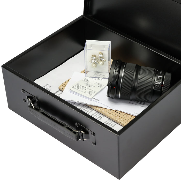 Dokumentensafe mit Elektronikschloss von HMF in Schwarz