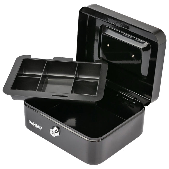 Geldkassette Münzeinsatz HMF 10120 20 x 16 x 9 cm Schwarz