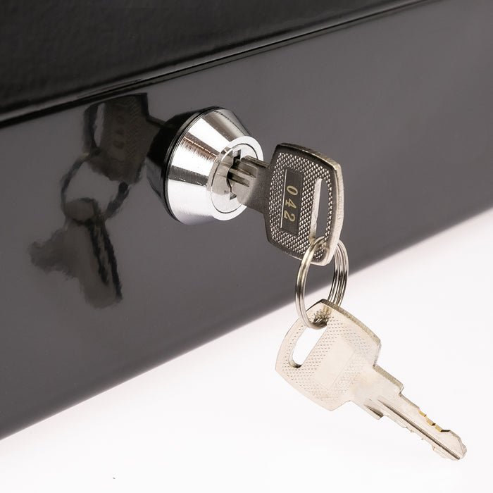 Geldkassette mit Münzeinsatz von HMF mit 20 cm Breite in Schwarz