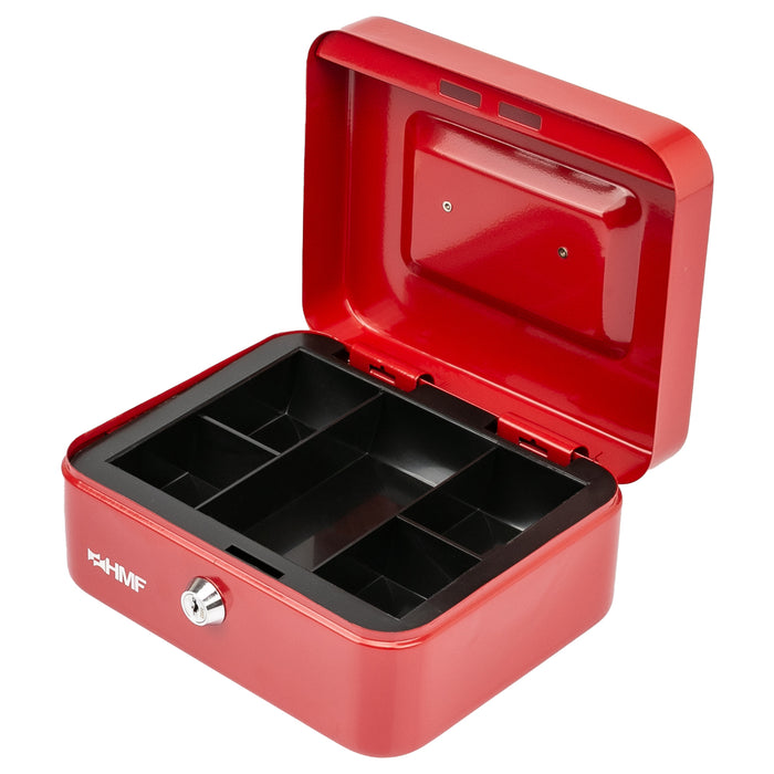 Geldkassette Münzeinsatz HMF 10120 20 x 16 x 9 cm Rot