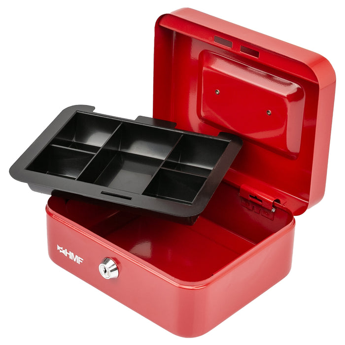 Geldkassette Münzeinsatz HMF 10120 20 x 16 x 9 cm Rot