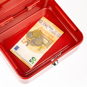 Geldkassette Münzeinsatz HMF 10120 20 x 16 x 9 cm Rot