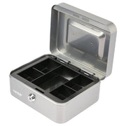 Geldkassette Münzeinsatz HMF 10120 20 x 16 x 9 cm Silber