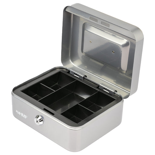 Geldkassette Münzeinsatz HMF 10120 20 x 16 x 9 cm Silber