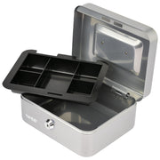 Geldkassette Münzeinsatz HMF 10120 20 x 16 x 9 cm Silber