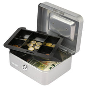 Geldkassette Münzeinsatz HMF 10120 20 x 16 x 9 cm Silber