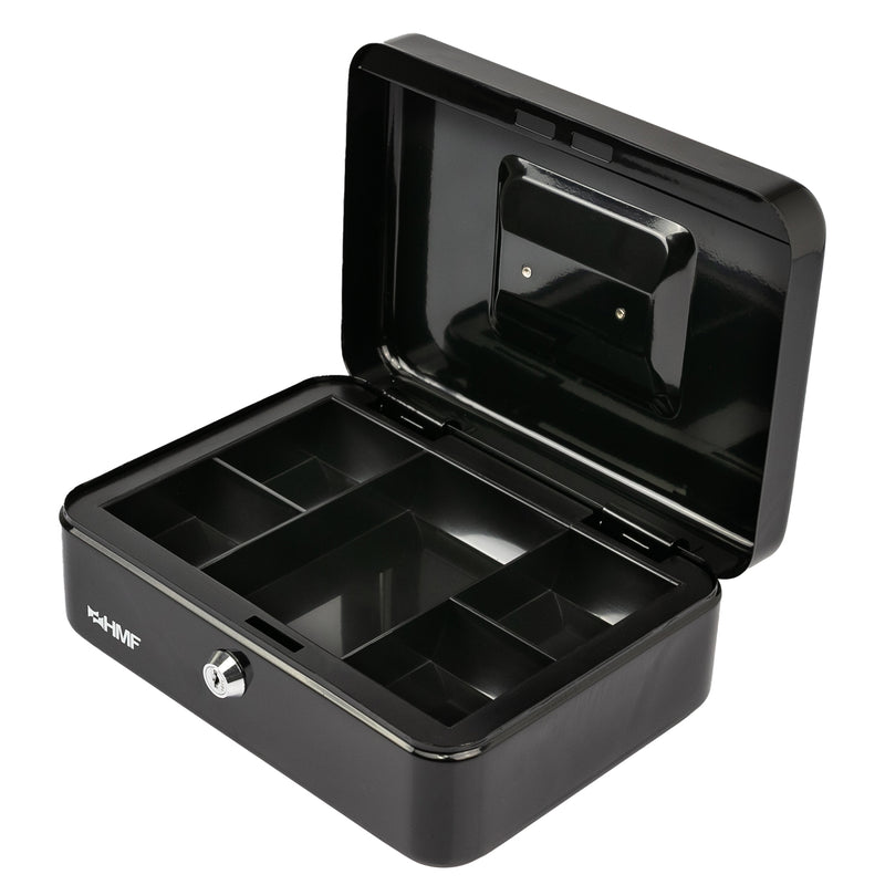 Geldkassette Münzeinsatz HMF 10125 25 x 18 x 9 cm Schwarz