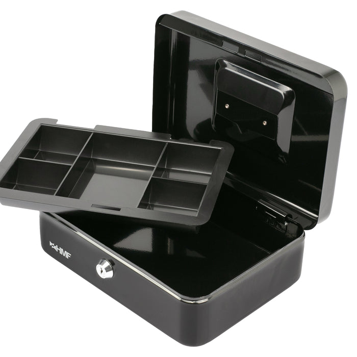 Geldkassette Münzeinsatz HMF 10125 25 x 18 x 9 cm Schwarz