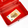 Geldkassette Münzeinsatz HMF 10125 25 x 18 x 9 cm Rot