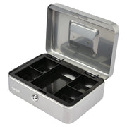 Geldkassette Münzeinsatz HMF 10125 25 x 18 x 9 cm Silber