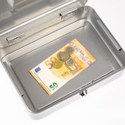 Geldkassette Münzeinsatz HMF 10125 25 x 18 x 9 cm Silber