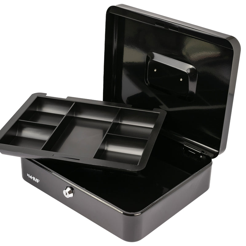 Geldkassette Münzeinsatz HMF 10130 30 x 24 x 9 cm Schwarz