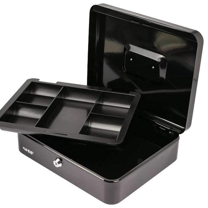 Geldkassette Münzeinsatz HMF 10130 30 x 24 x 9 cm Schwarz