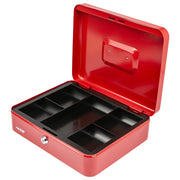 Geldkassette Münzeinsatz HMF 10130 30 x 24 x 9 cm Rot
