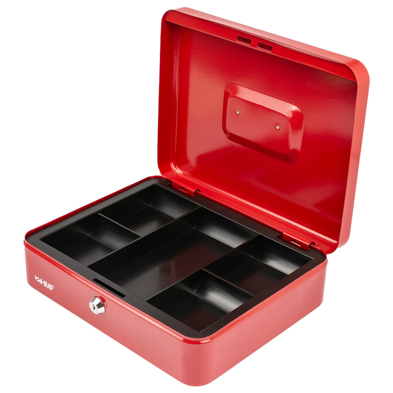 Geldkassette Münzeinsatz HMF 10130 30 x 24 x 9 cm Rot