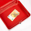 Geldkassette Münzeinsatz HMF 10130 30 x 24 x 9 cm Rot