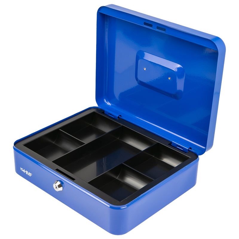 Geldkassette Münzeinsatz HMF 10130 30 x 24 x 9 cm Blau