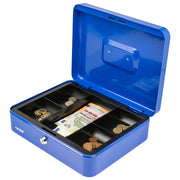 Geldkassette Münzeinsatz HMF 10130 30 x 24 x 9 cm Blau