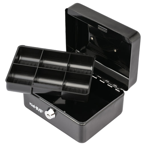 Geldkassette Münzeinsatz HMF 10215 15 x 12 x 8 cm schwarz