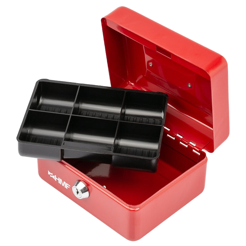 Geldkassette Münzeinsatz HMF 10215 15 x 12 x 8 cm Rot