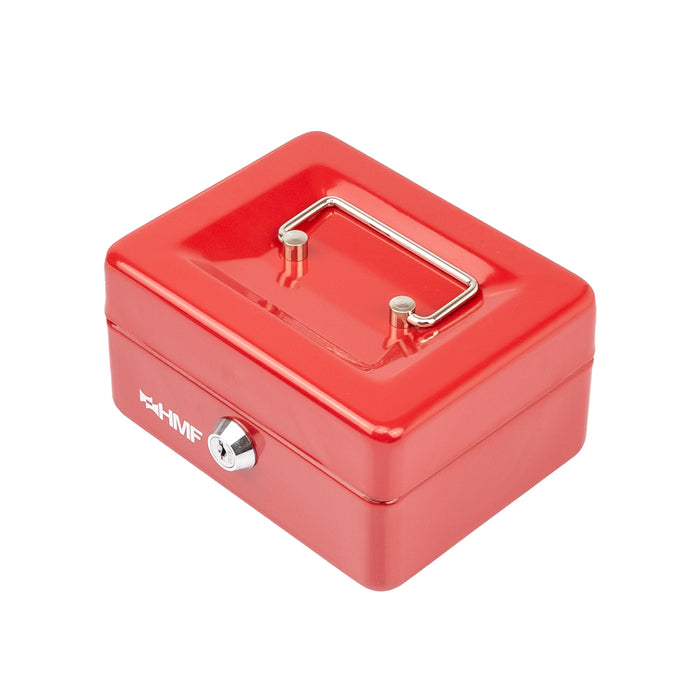 Geldkassette mit Münzeinsatz von HMF mit 15 cm Breite in Rot