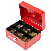 Geldkassette Münzeinsatz HMF 10215 15 x 12 x 8 cm Rot