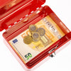 Geldkassette Münzeinsatz HMF 10215 15 x 12 x 8 cm Rot