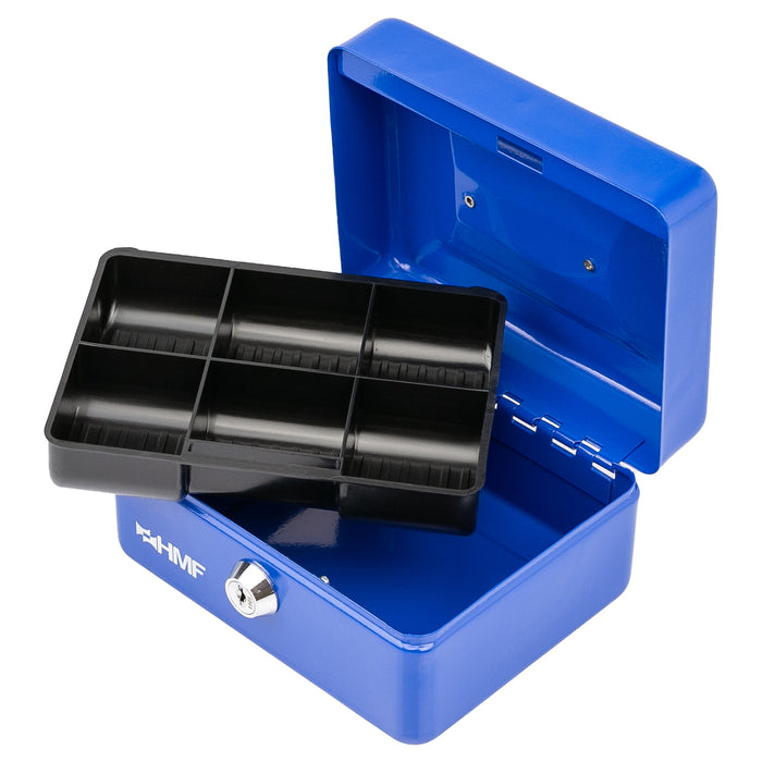 Geldkassette Münzeinsatz HMF 10215 15 x 12 x 8 cm Blau