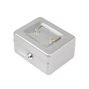 Geldkassette Münzeinsatz HMF 10215 15 x 12 x 8 cm Silber