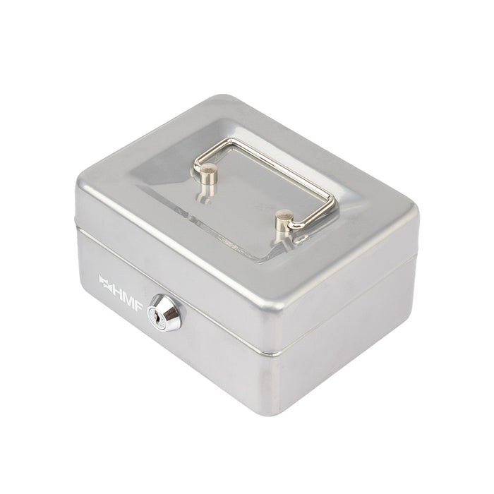 Geldkassette Münzeinsatz HMF 10215 15 x 12 x 8 cm Silber