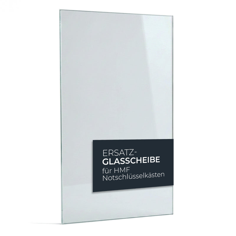 Ersatzglasscheibe für ein Notschlüsselkasten von HMF mit den Maßen 12 x 6.2 cm