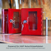 Ersatzglasscheibe für ein Notschlüsselkasten von HMF mit den Maßen 12 x 6.2 cm