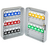 HMF Schlüsselkasten klein aus Stahl, abschließbarer Schlüsselschrank, 25 Schlüsselhaken, Lichtgrau