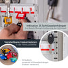HMF Schlüsselkasten klein aus Stahl, abschließbarer Schlüsselschrank, 25 Schlüsselhaken, Lichtgrau