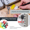 HMF Schlüsselkasten groß aus Stahl, abschließbarer Schlüsselschrank, 40 Schlüsselhaken, Lichtgrau