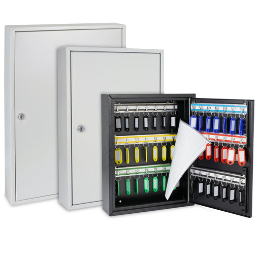 Schlüsselschrank 64 Haken HMF 13542-02 35 x 27 x 8 cm Schwarz