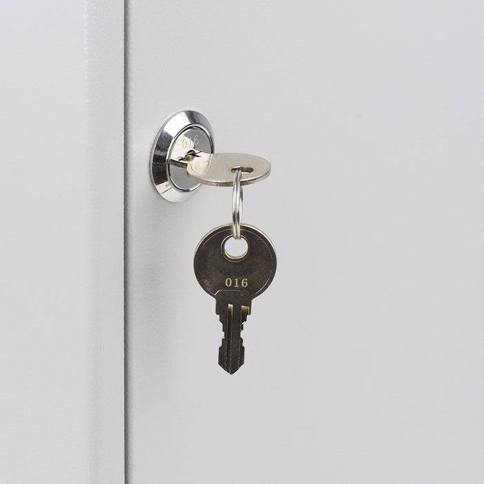 HMF 135100-07 Schlüsselschrank 100 Haken Lichtgrau Sicherheitszylinderschloss