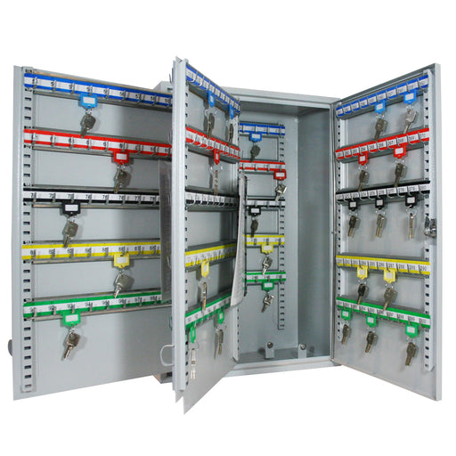 HMF 135300-07 Schlüsselschrank 300 Haken Lichtgrau geöffnet