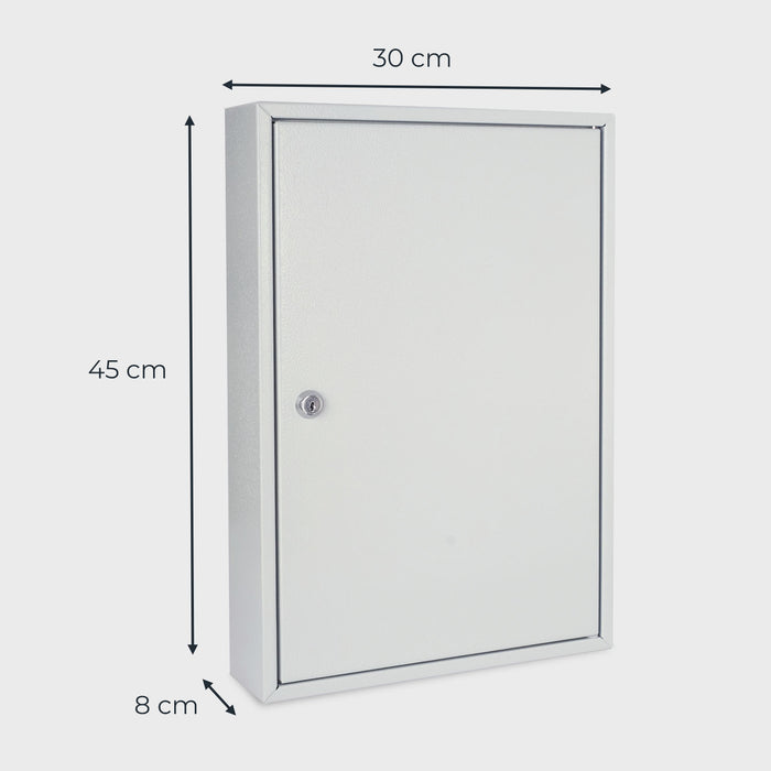 HMF 13564-07 Schlüsselschrank 64 Haken Lichtgrau Maßangaben