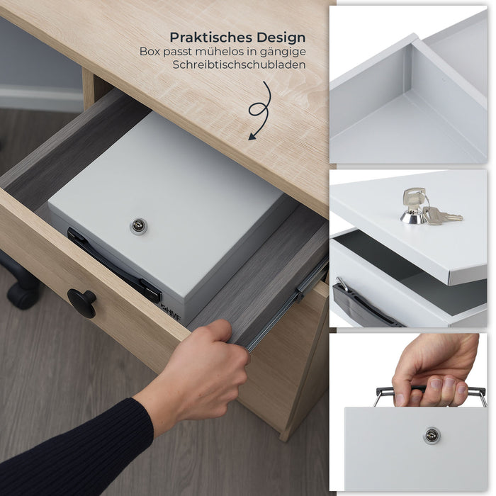 Dokumentenkassette in DIN A5 von HMF in Lichtgrau