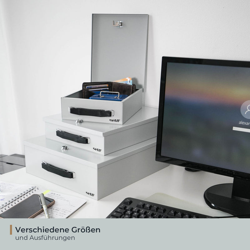 Dokumentenkassette in DIN A5 von HMF in Lichtgrau