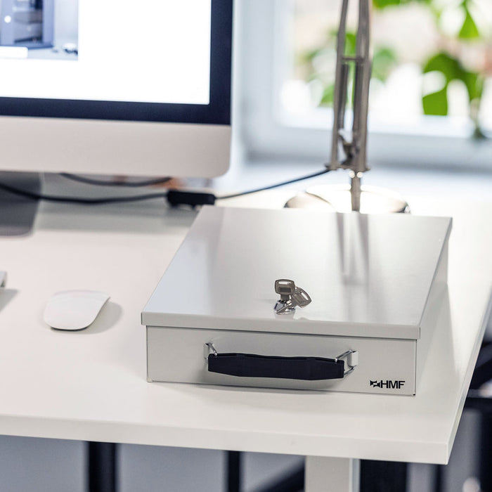 Dokumentenkassette in DIN A4 von HMF in Lichtgrau