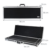 Alu Waffenkoffer oder Gewehrkoffer mit Zahlenschloss und Rasterschaumstoff von HMF mit den Maßen 96 x 36 x 12 cm