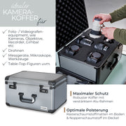 HMF 14412-02 Alu Fotokoffer Waffenkoffer mit Rasterschaumstoff HMF 14412-02 46 x 26 x 33 cm Vorteile