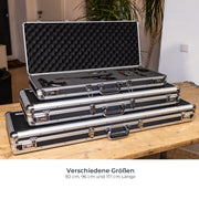 Alu Waffenkoffer oder Gewehrkoffer mit Zahlenschloss und Rasterschaumstoff von HMF mit den Maßen 82 x 36 x 12 cm