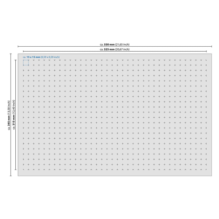 Double-Size Rasterschaumstoff von HMF mit den Maßen 345 x 550 mm und 30 mm Höhe