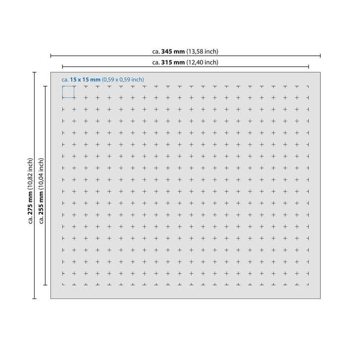 Rasterschaumstoff Würfelschaum HMF 1458 345 x 275 mm Höhe