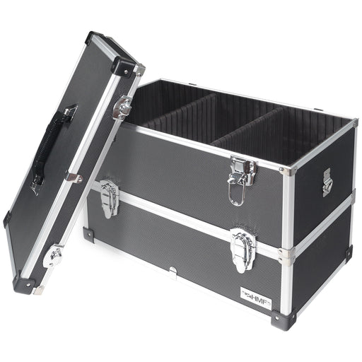 Alu Werkzeugkoffer mit 2 Etagen und verstellbare Facheinteilung von HMF